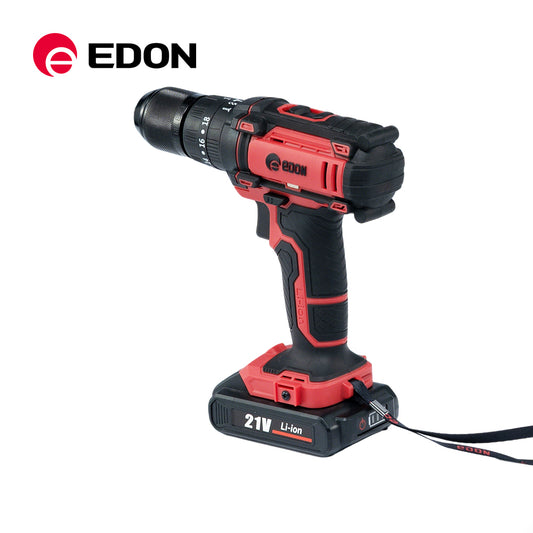 EDON Professional 21V Brushed High Torque Drill Portable Lithium Battery Cordless Electric Drill