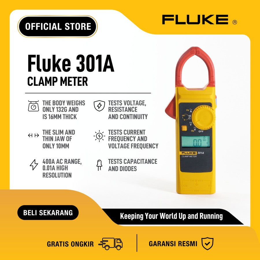 FLUKE 301a 400 A AC - Digital Clamp Meter