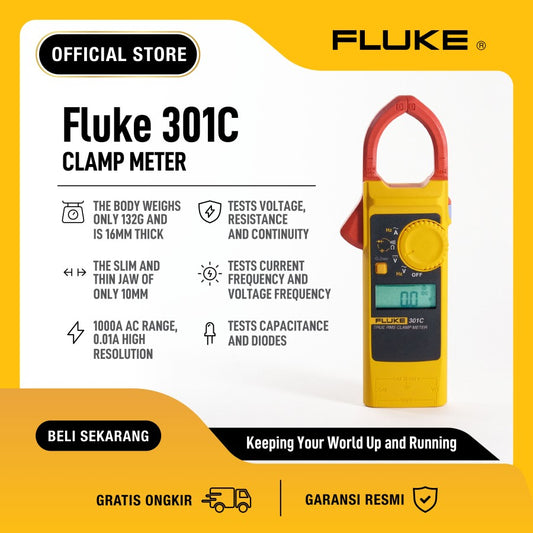 FLUKE 301c 1000 A AC True-RMS Clamp Meter