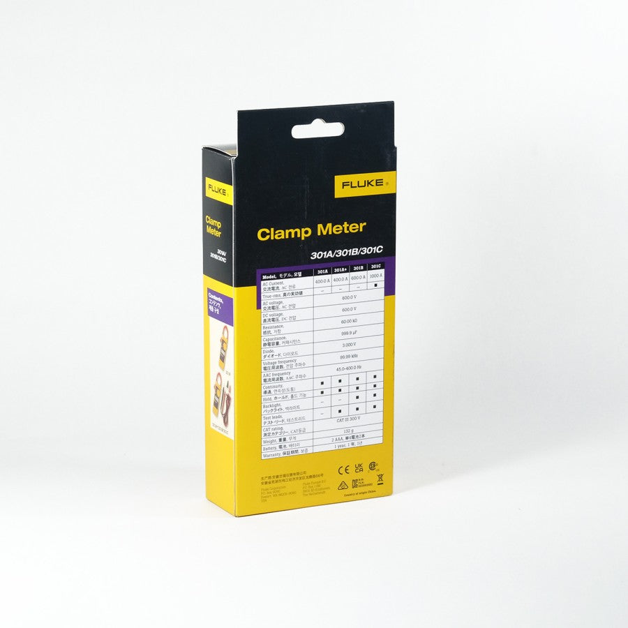 FLUKE 301c 1000 A AC True-RMS Clamp Meter