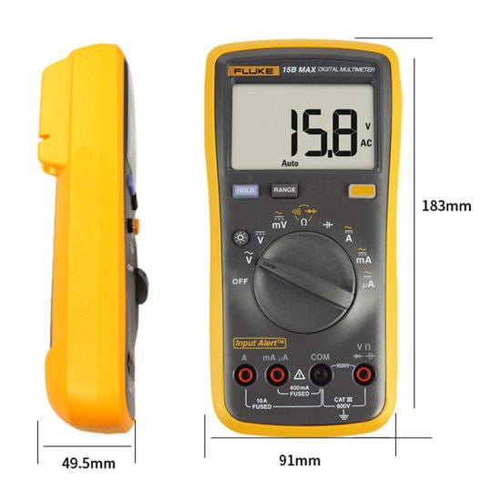 FLUKE 15B MAX-01  Multitester Digital LCD Display Multimeter
