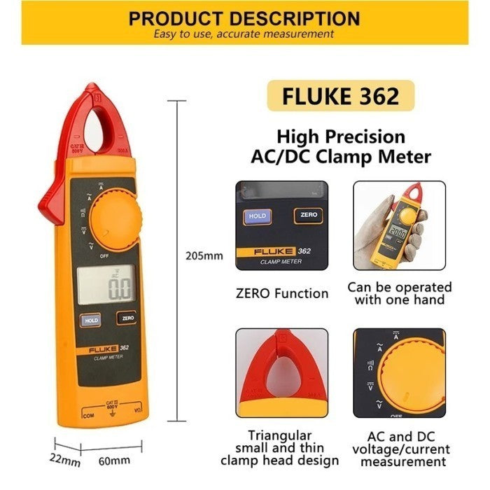 FLUKE 362 - Digital Clamp Meter AC DC Multimeter Tester