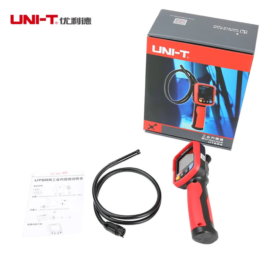 UNI-T UT665 Industrial Snake Borescope Handheld 2.4 Inch - Borescope Industri Genggam UT665